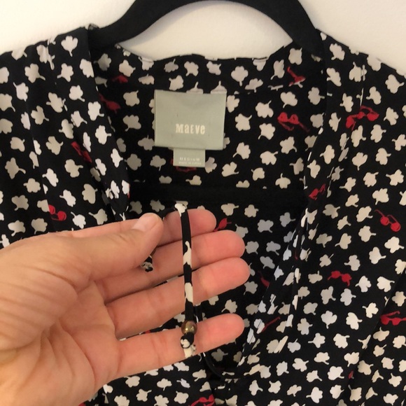 Anthropologie Maeve black patterned dress - Picture 3 of 12